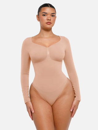 Long Sleeve Thong Bodysuit 