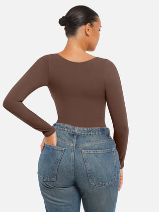 Long Sleeve Thong Bodysuit 