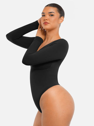 Long Sleeve Thong Bodysuit 