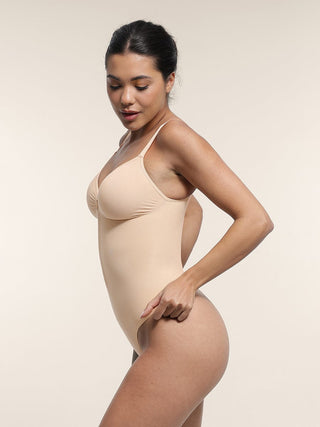 Body gainant à fermeture éclair sans couture