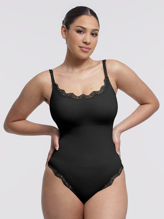 Body en dentelle sans couture