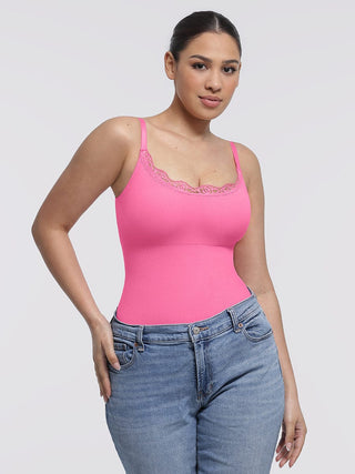 Body en dentelle sans couture