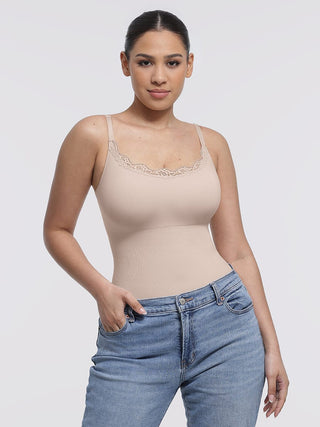 Body en dentelle sans couture