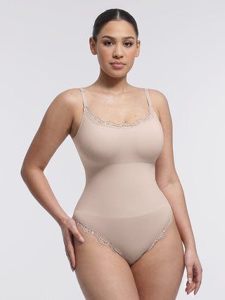 Body en dentelle sans couture