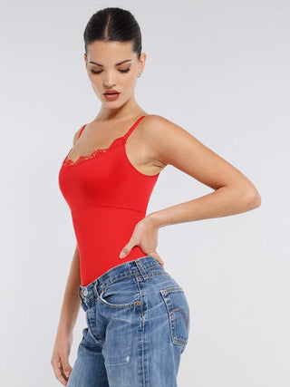 Body en dentelle sans couture