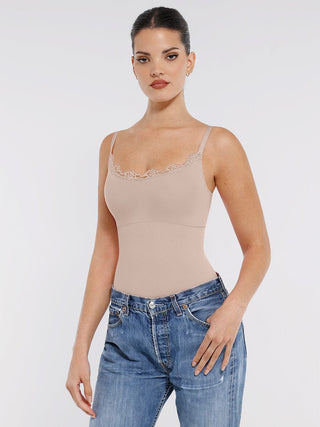 Body en dentelle sans couture